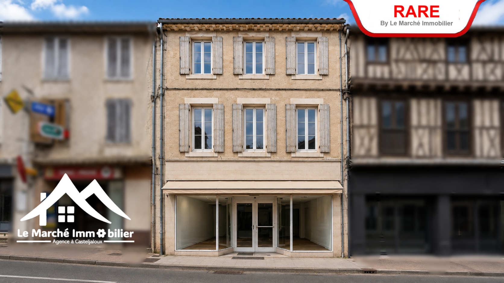 Casteljaloux centre   350 m2 à réinventer, jardin secret et double accès