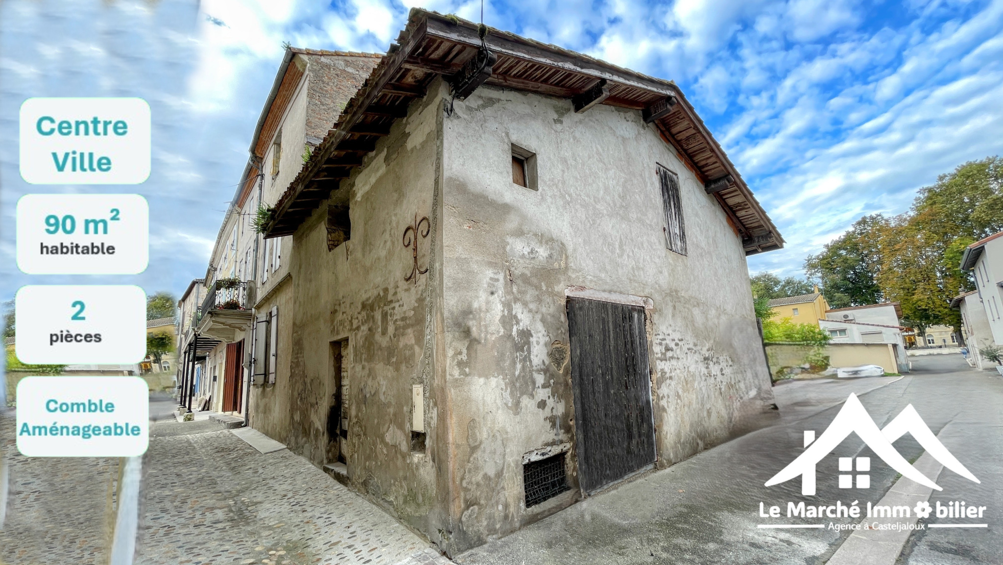 Ancien Bâtiment en pierre à restaurer de 90m2.