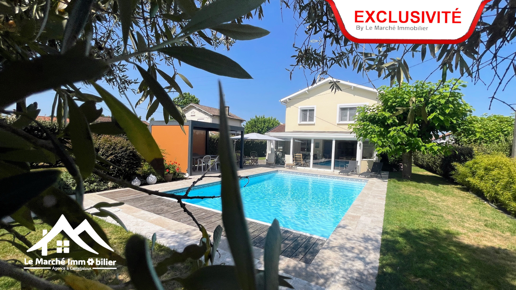EXCLUSIVITÉ   Maison rénovée, 4 chambres et piscine chauffée   Casteljaloux
